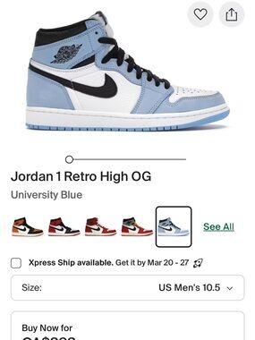 Air Jordan retro high og 
7.5 US